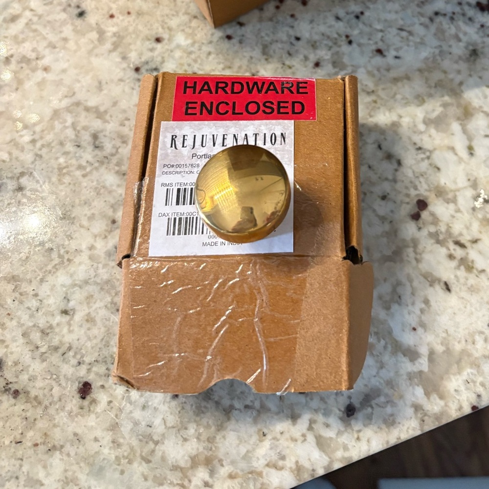 Unvarnished brass pulls